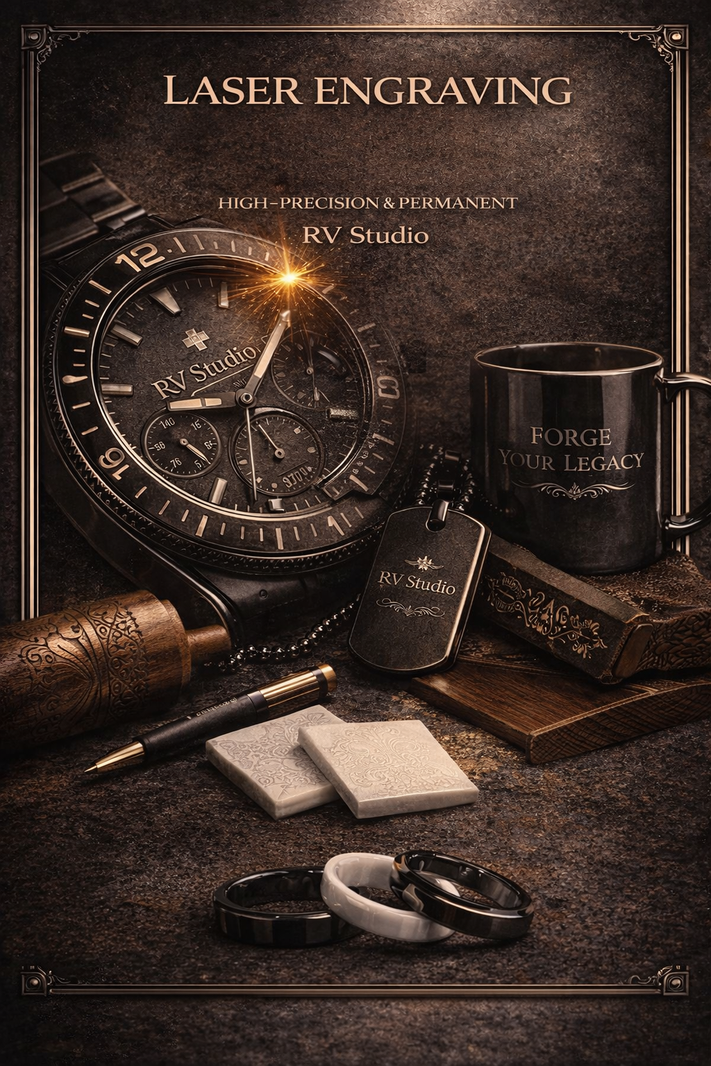 Engraving of Various Items